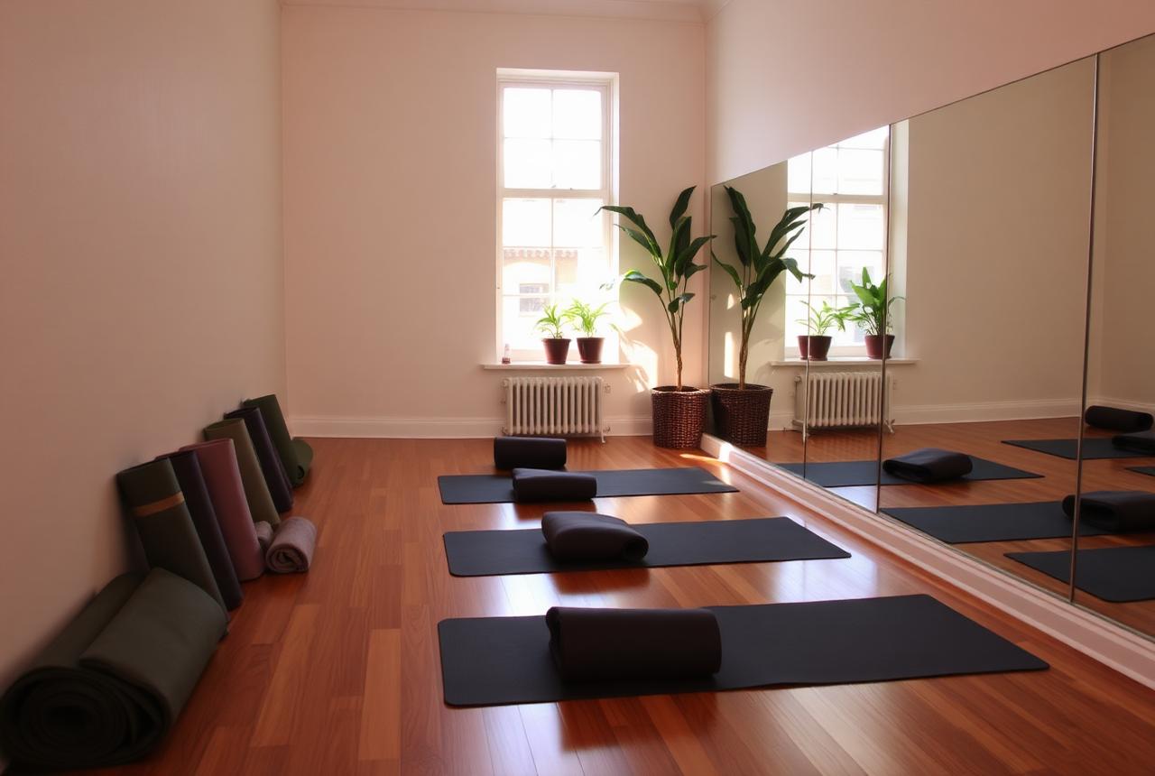 Interior of a gyms and studios site kept clean under a professional janitorial program