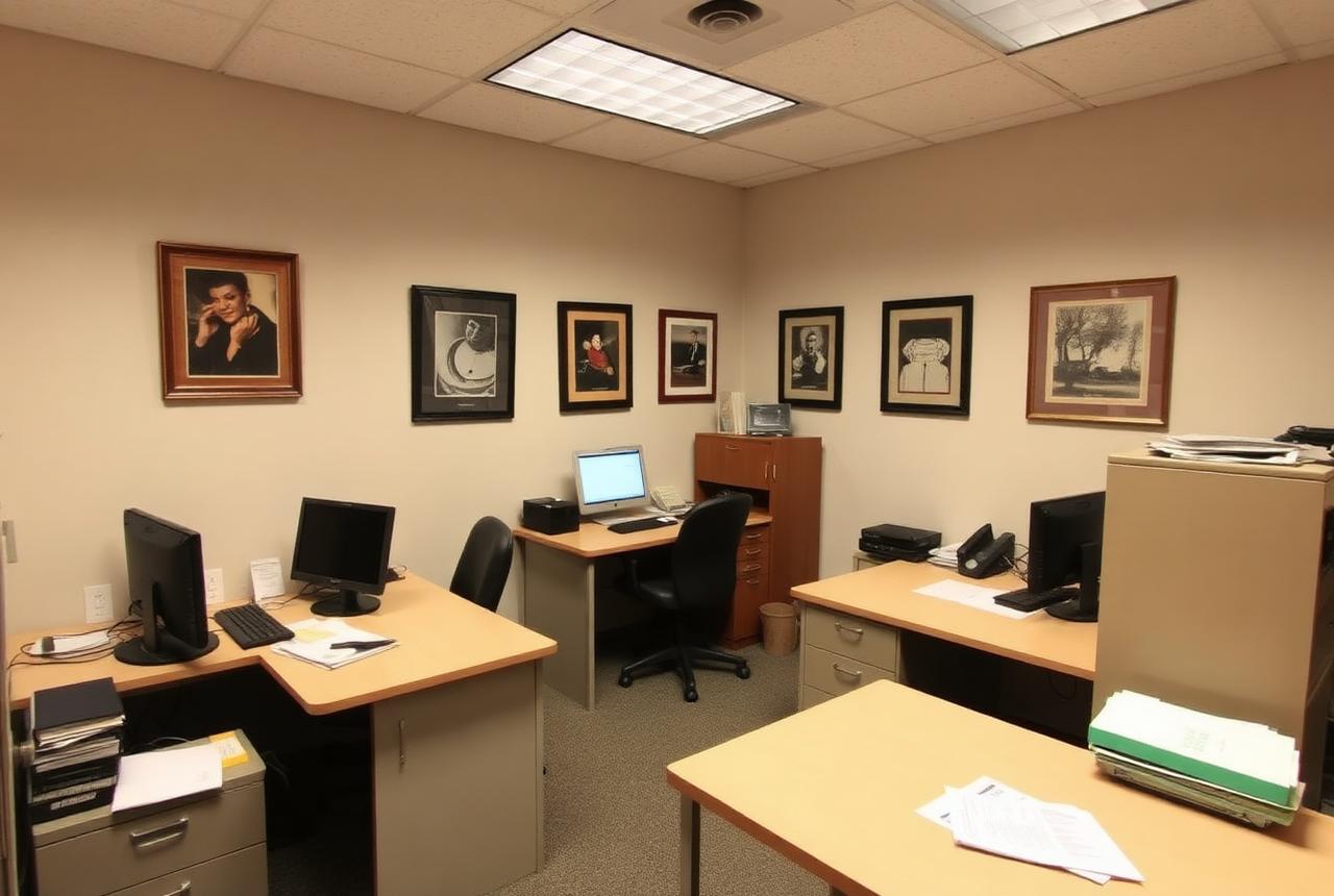 Interior of a small offices site kept clean under a professional janitorial program
